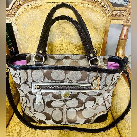 Coach Handbags - - Coach BEAUTIFUL/Shimmery Gold Trimmed